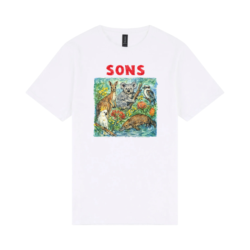 ANIMALS WHITE TSHIRT by Sons Of The East