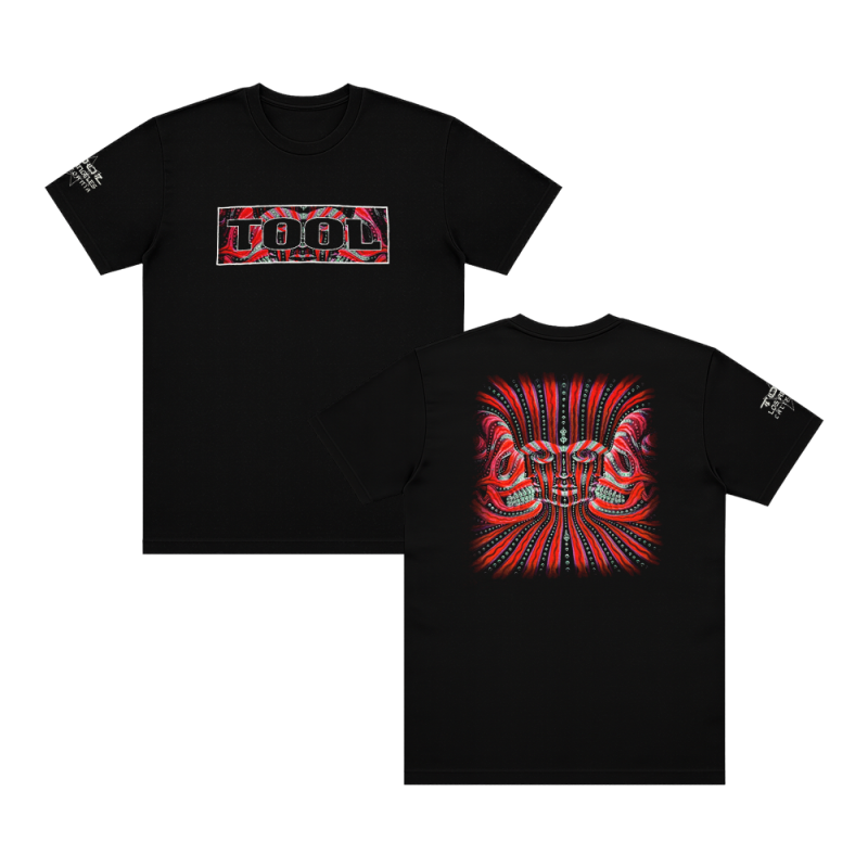 Three Red Faces Black Tshirt by Tool