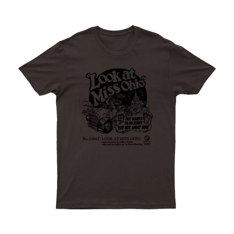 Miss Ohio Dark Brown Tee by Gillian Welch & David Rawlings