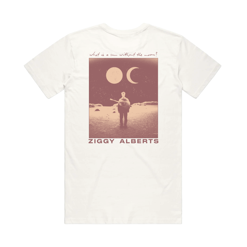 Sun & Moon Natural Tshirt by Ziggy Alberts