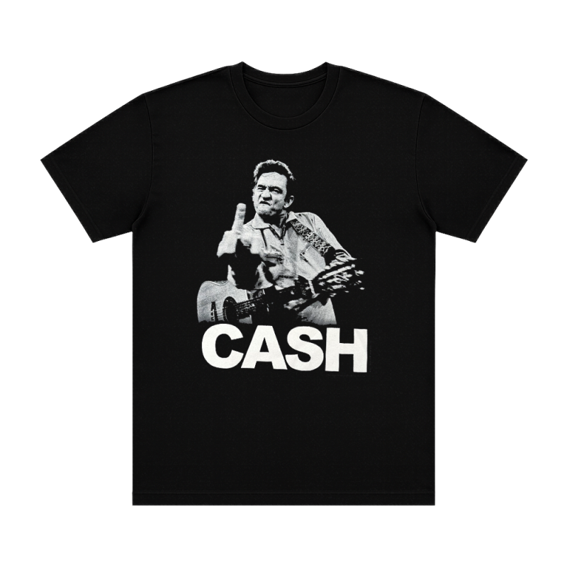 Finger Black Tshirt by Johnny Cash