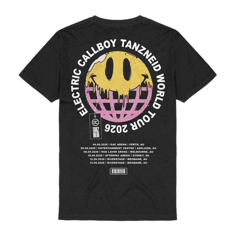 TANZNEID AUSTRALIA GLOBE BLACK TSHIRT by Electric Callboy