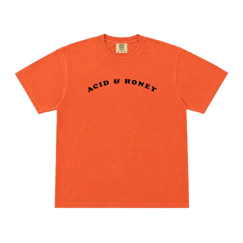 Acid & Honey Flock Font Tshirt + Black Vinyl LP by Babe Rainbow