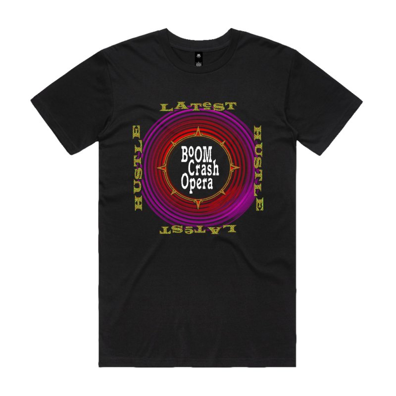 Latest Hustle Black Tshirt by Boom Crash Opera