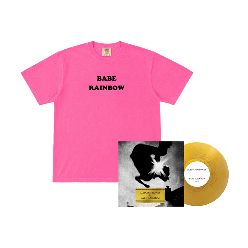 Babe Rainbow Flock Logo Tshirt + Gold Vinyl LP by Babe Rainbow
