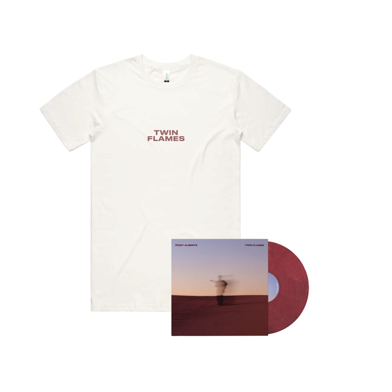 Twin Flames - Twin Flames Eco Mix Vinyl LP  + Natural Tshirt by Ziggy Alberts