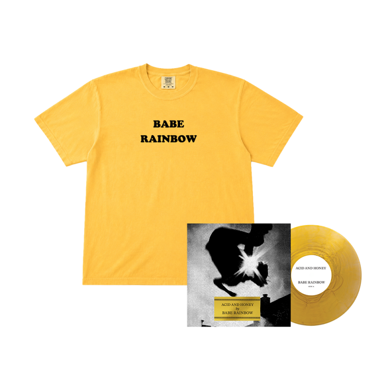 Babe Rainbow Flock Logo Tshirt + Gold Vinyl LP by Babe Rainbow