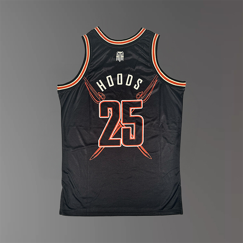 Black Basketball Jersey – Hoods ’25 by Hilltop Hoods
