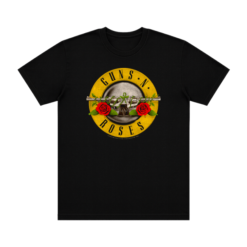 Classic Bullet Logo Black Tshirt by Guns N Roses