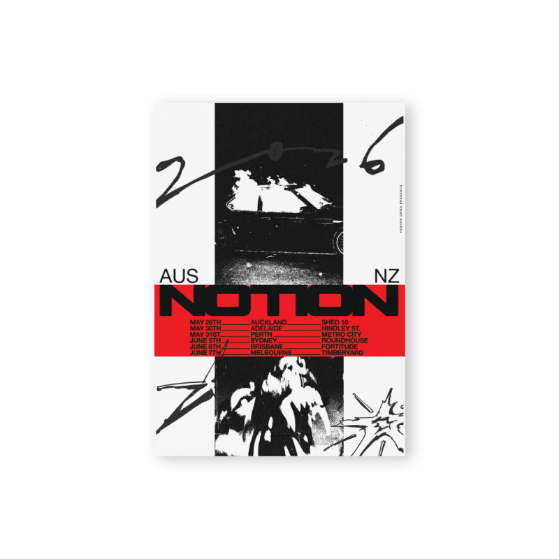 Bundle Pack (Black Tour Tshirt/Blurry Pocket Logo Black Tee/A2 Poster) by Notion