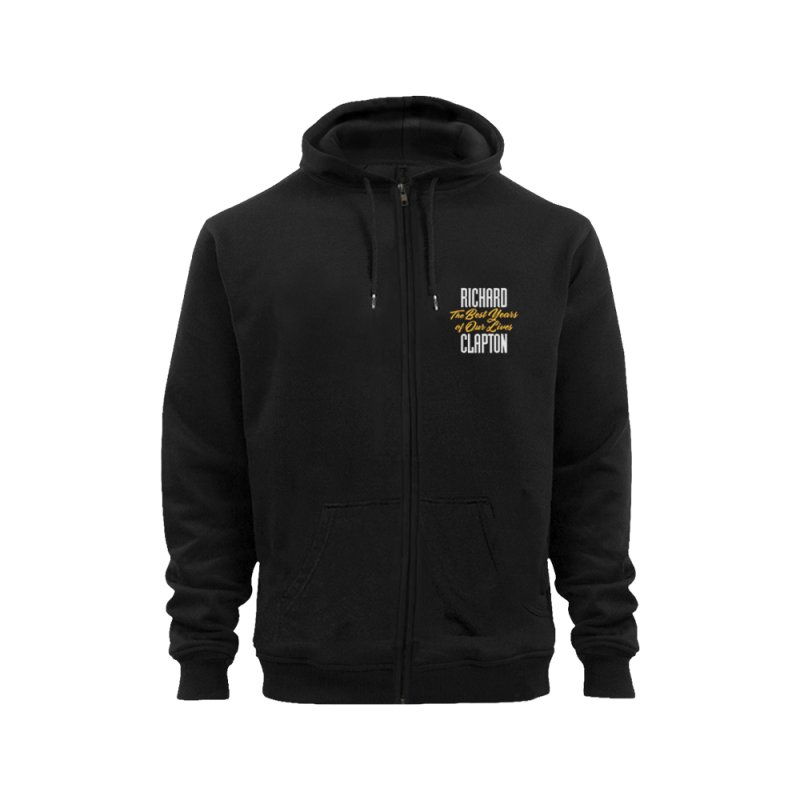 Best Years Black Zip Hoodie by Richard Clapton
