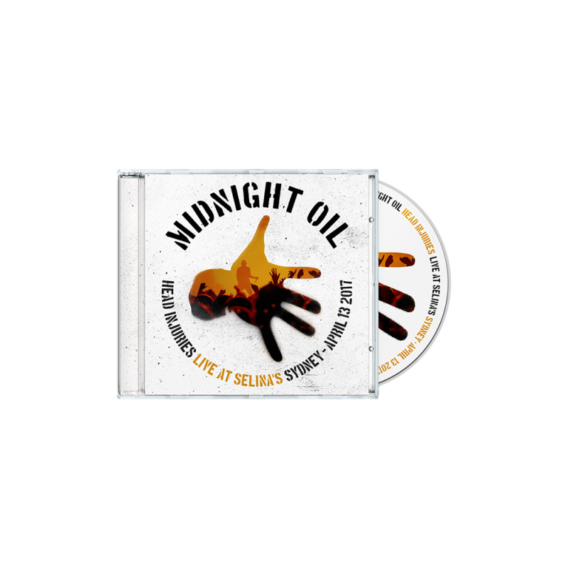 Head Injuries (Live At Selina's) CD + Charcoal Tshirt by Midnight Oil