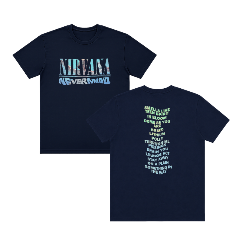 Nevermind Navy Tshirt by Nirvana