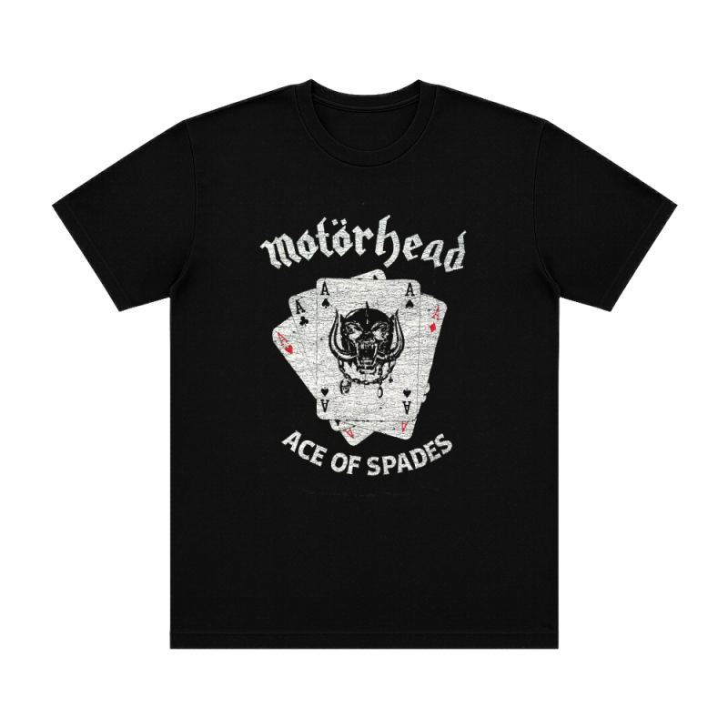 Flat War Pig Aces Black Tshirt by Motorhead