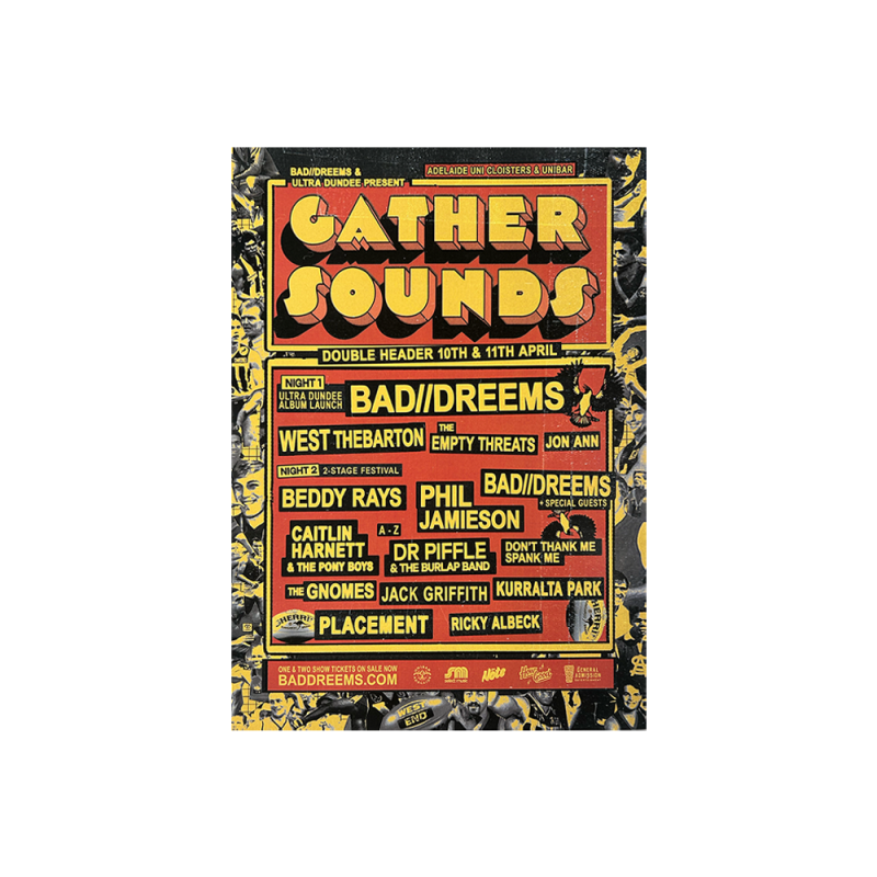 Poster – Gather Sounds (A3) by Bad Dreems