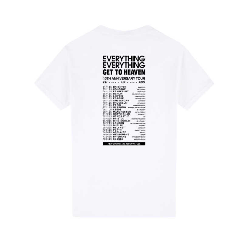 Tour White Tshirt by Everything Everything