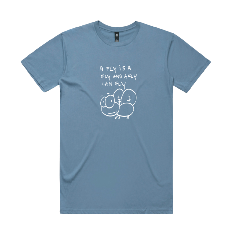 A Fly Is A Fly Blue Tshirt by Carl Barron