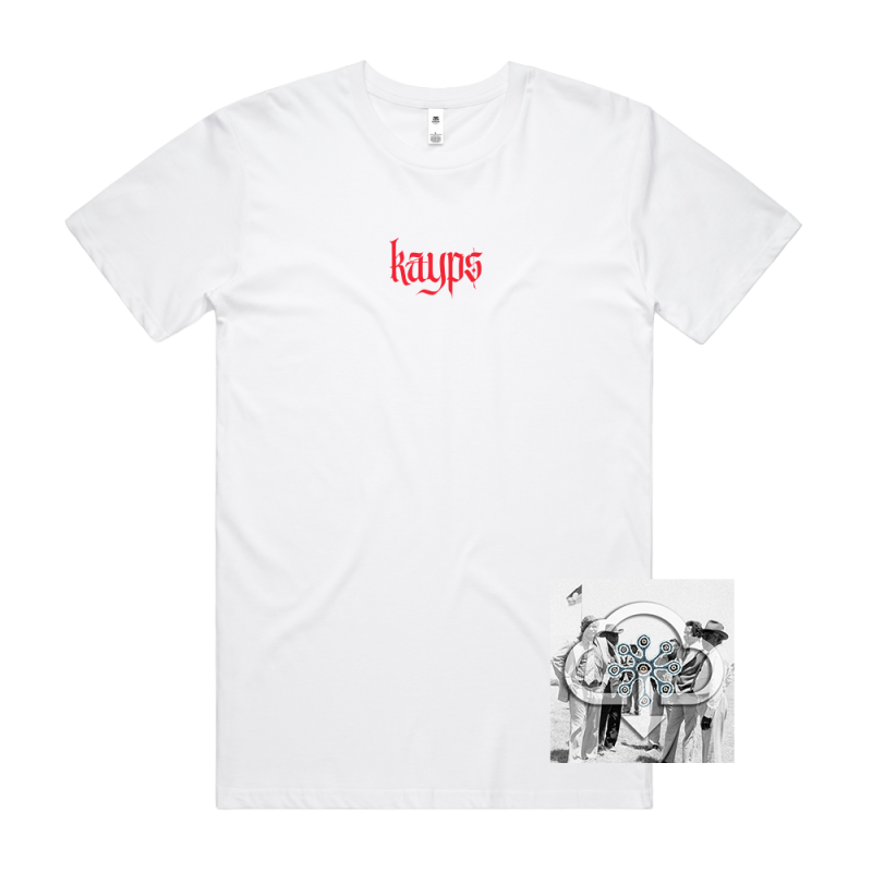 KAYPS - Red Logo White Tshirt + Bunuba Baby Digital Download by Bad Apples Music
