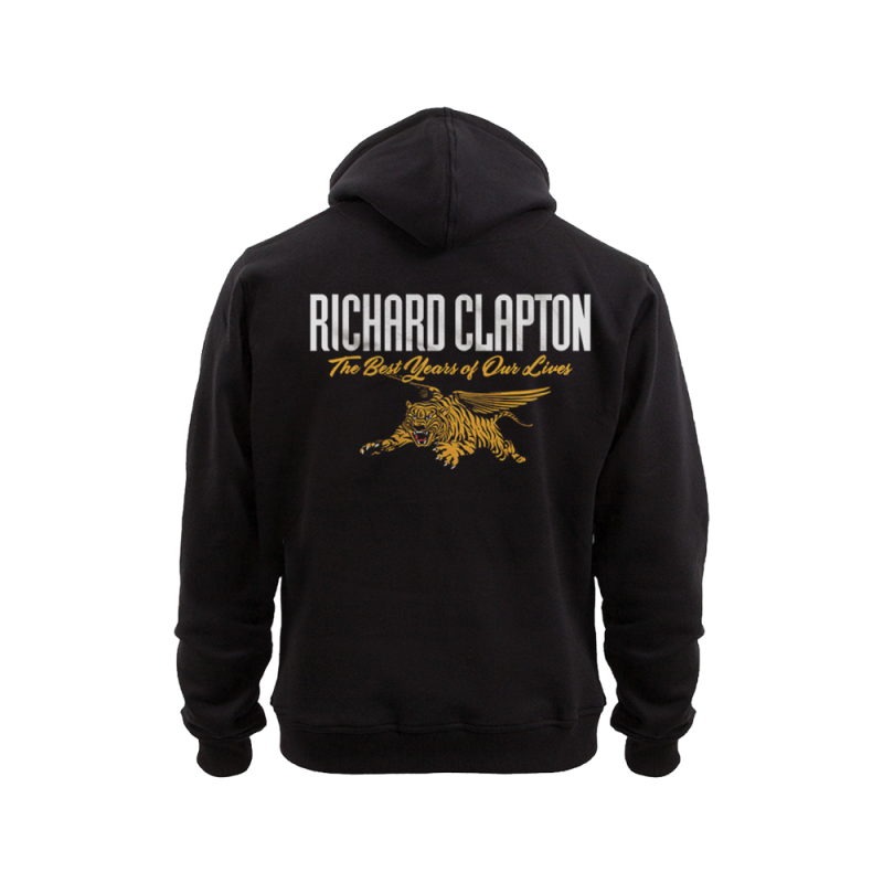 Best Years Black Zip Hoodie by Richard Clapton