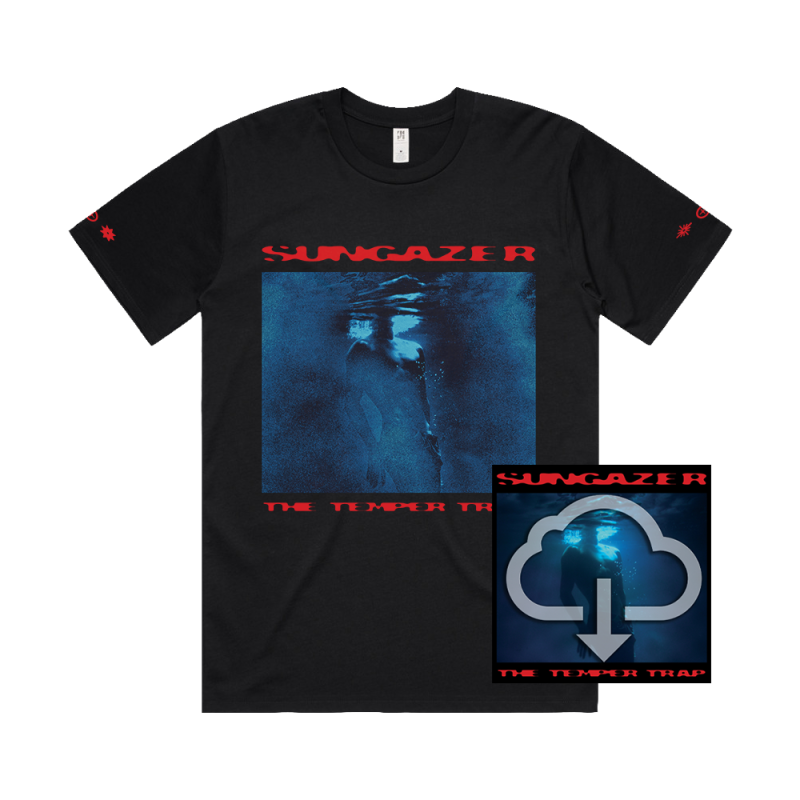 Sungazer Black Album Tshirt + Digital Download by Temper Trap