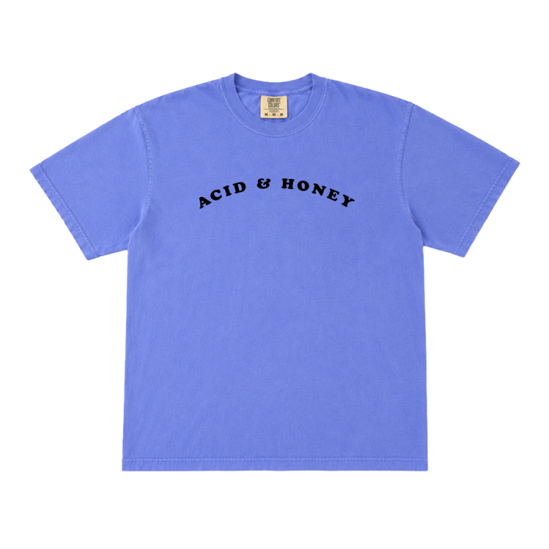Acid & Honey Flock Font Tshirt + Black Vinyl LP by Babe Rainbow