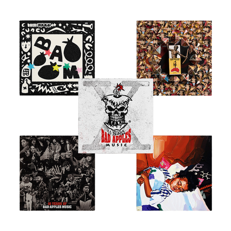 BAD APPLES MUSIC - All 5 Versions - BAM 10th Anniversary Compilation Vinyl by Bad Apples Music