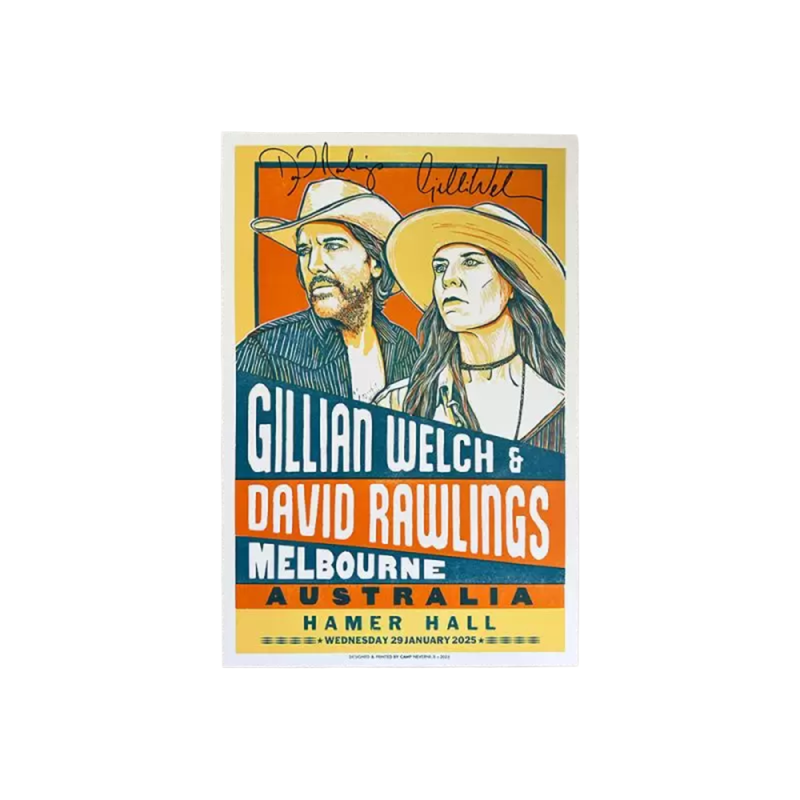POSTER AUSTRALIAN TOUR- SIGNED COPIES by Gillian Welch & David Rawlings