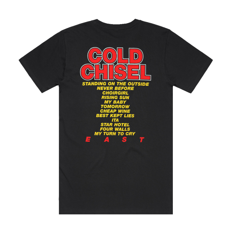East Black Tshirt by Cold Chisel