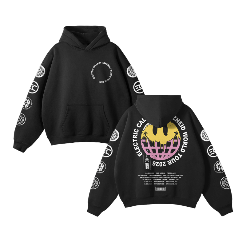 DATED GLOBE BLACK PULLOVER HOOD by Electric Callboy