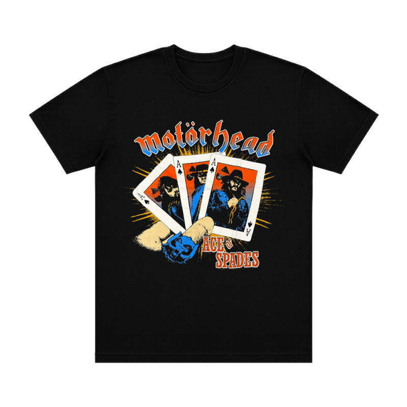 Three Of A Kind/Ace Of Spades Black Tshirt by Motorhead