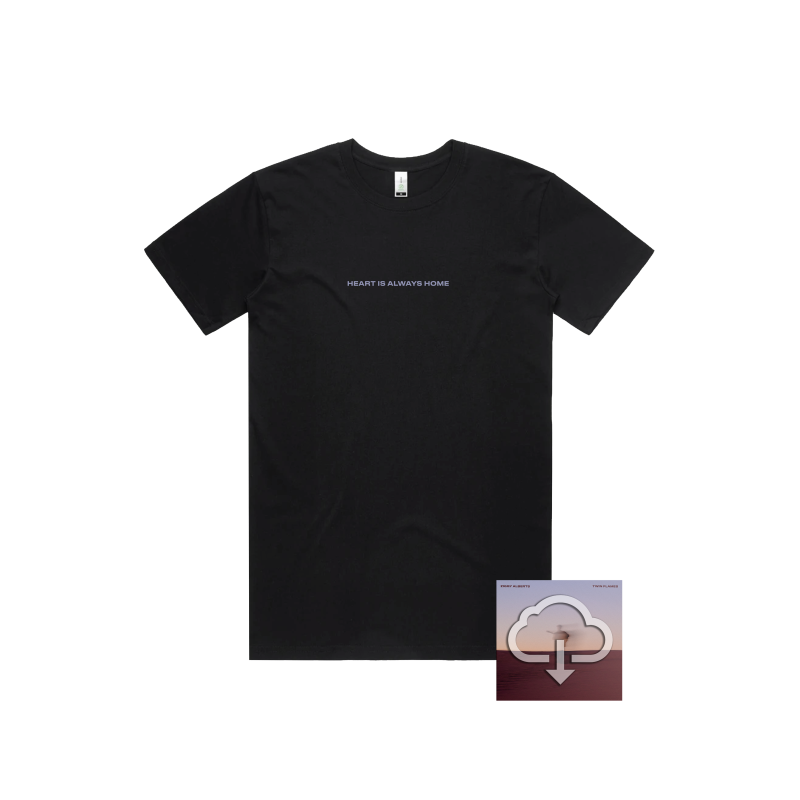 Twin Flames Black Tshirt + Digital Download by Ziggy Alberts