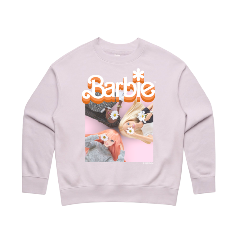 Women's Orchid sweater barbie dolls by Melbourne Malibu Barbie Cafe