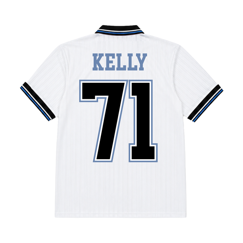 Kelly 71 White/Black Football Jersey by Paul Kelly