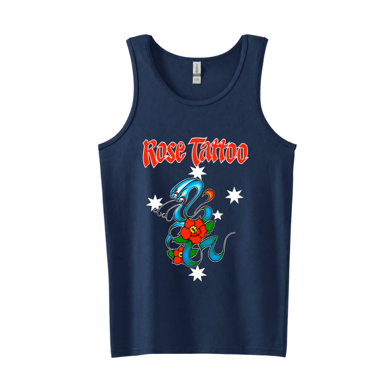 Southern Snake Navy Tank by Rose Tattoo