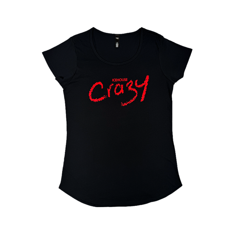 Crazy Womens Black Tee by Icehouse