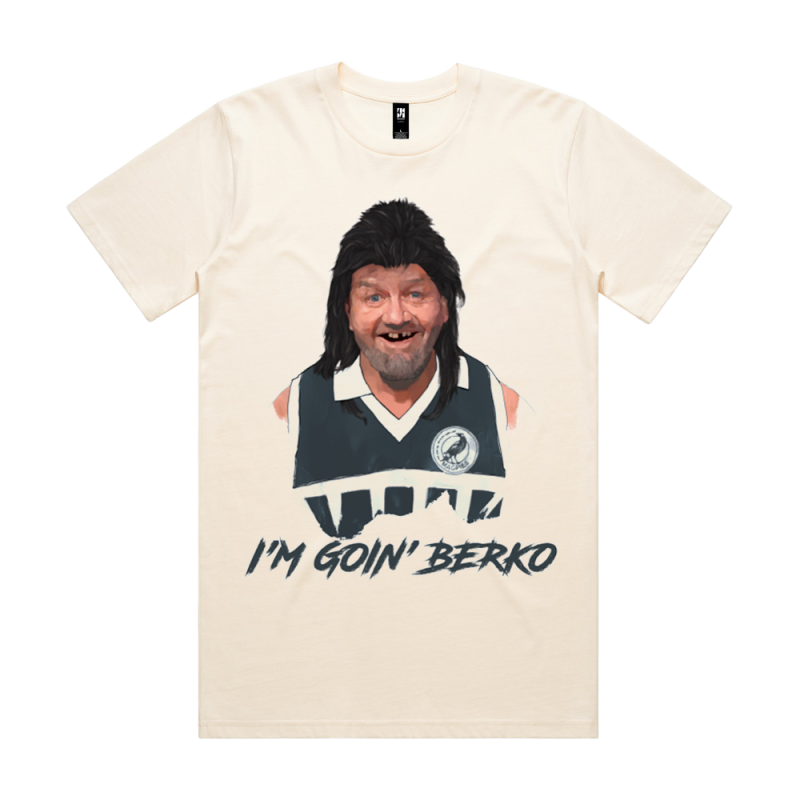 GAVIN MUNTBERY/Going Berko Ecru Tshirt by Lawrence Mooney