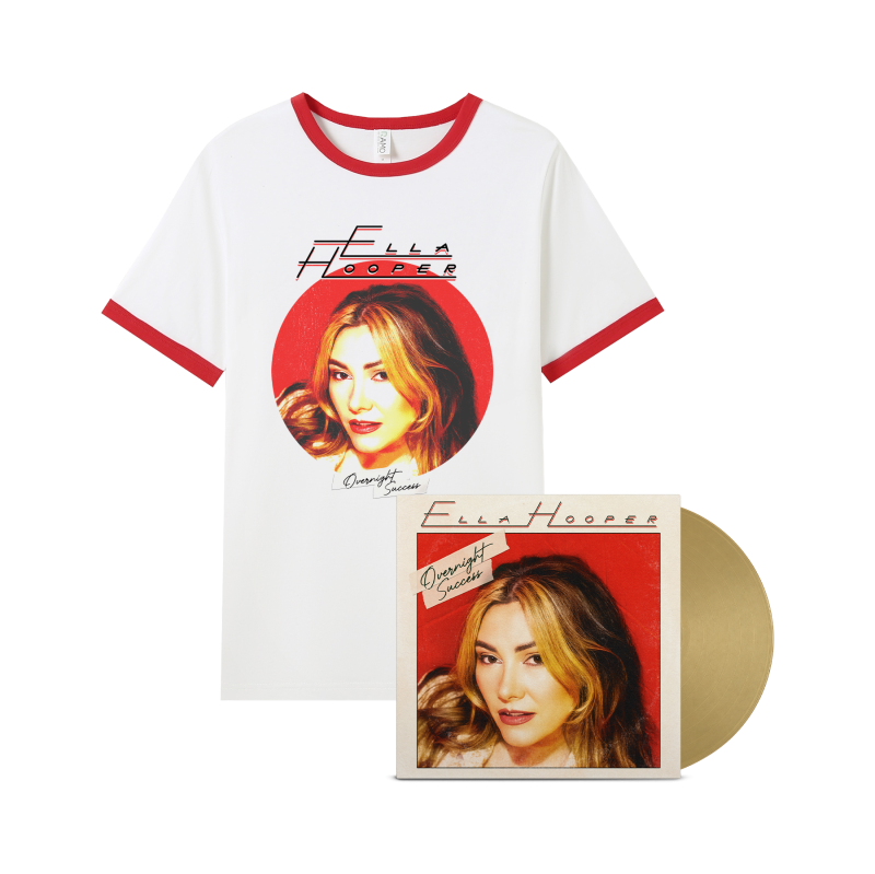 Overnight Success - SIGNED Gold Vinyl LP + Tshirt by Ella Hooper