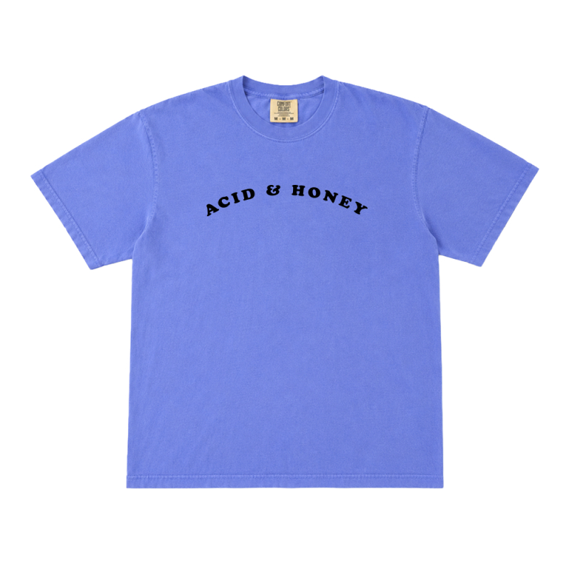 Acid & Honey Flock Font Tshirt + Gold Vinyl LP by Babe Rainbow