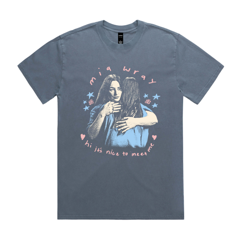 It's Nice To Meet Me Indigo Blue Tour Tshirt (FRONT PRINT ONLY) by Mia Wray