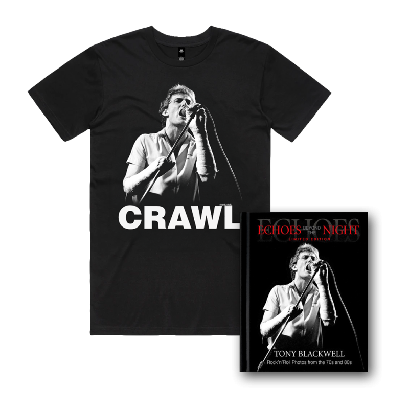 Echoes Beyond The Night Book - Tony Blackwell/Crawl Black Tshirt by James Reyne