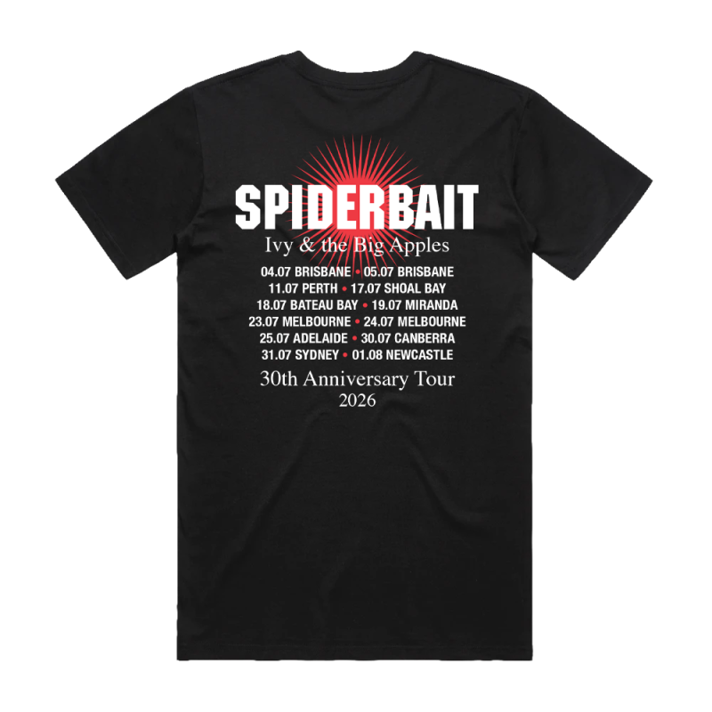 IVY 30TH ANNIVERSARY TOUR BLACK TSHIRT by Spiderbait