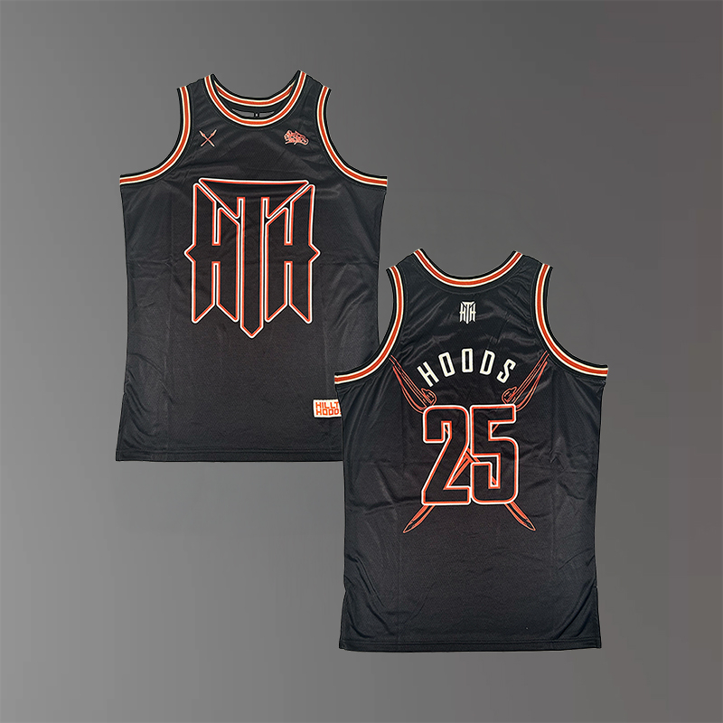 Black Basketball Jersey – Hoods ’25 by Hilltop Hoods