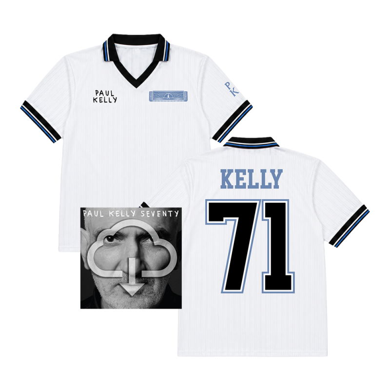 Kelly 71 White/Black Football Jersey + Seventy Deluxe Digital Download by Paul Kelly