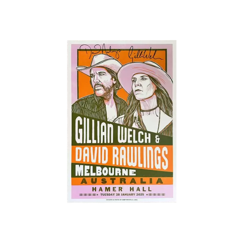 POSTER AUSTRALIAN TOUR- UNSIGNED COPIES by Gillian Welch & David Rawlings