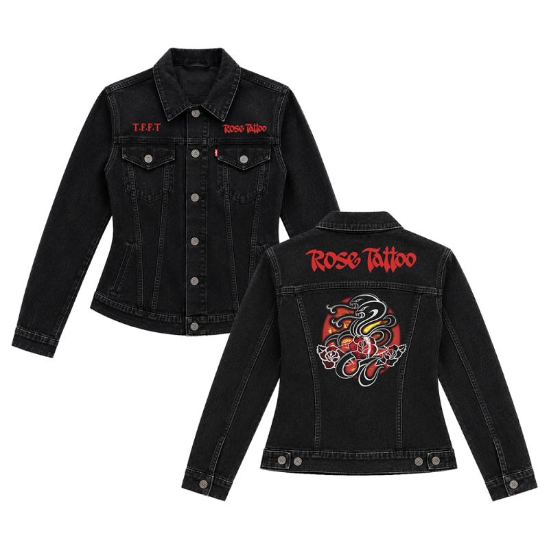 Tatts Forever Denim Jacket by Rose Tattoo