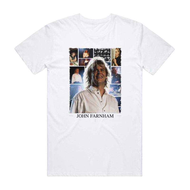 Whispering Jack Collage White Tshirt by John Farnham