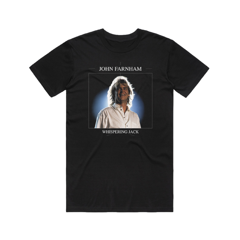 Whispering Jack Photo Black Tshirt by John Farnham