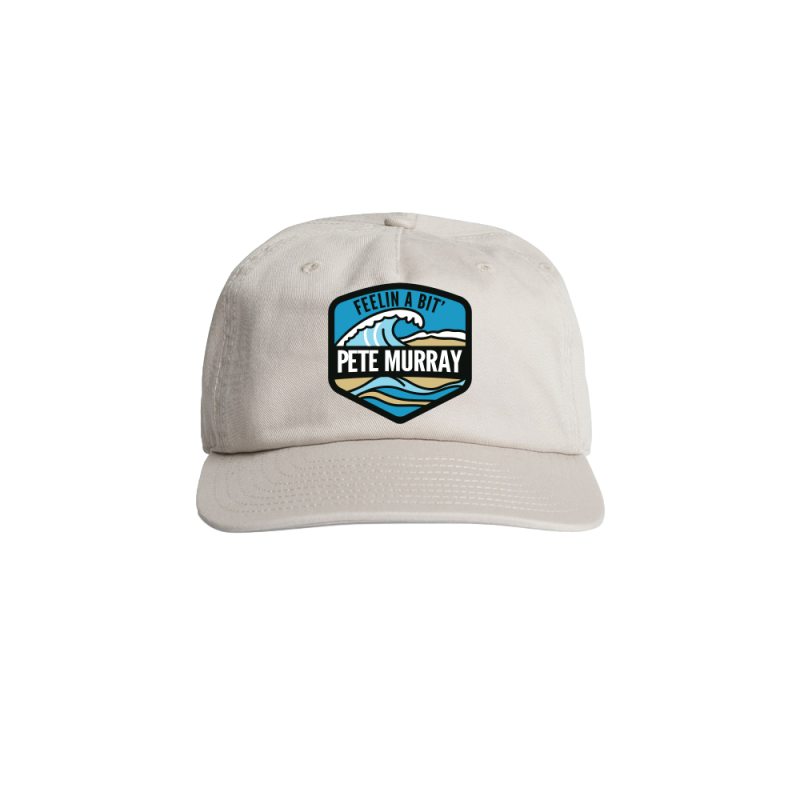 Dad Hat – White/Natural – Feelin A Bit Patch by Pete Murray