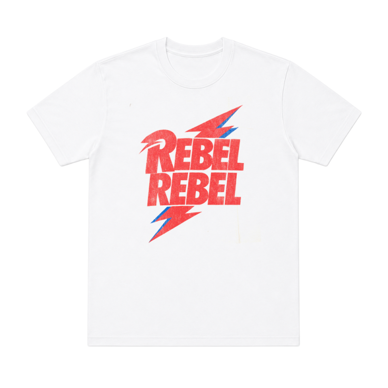 Rebel Bolt Vintage White Tshirt by David Bowie