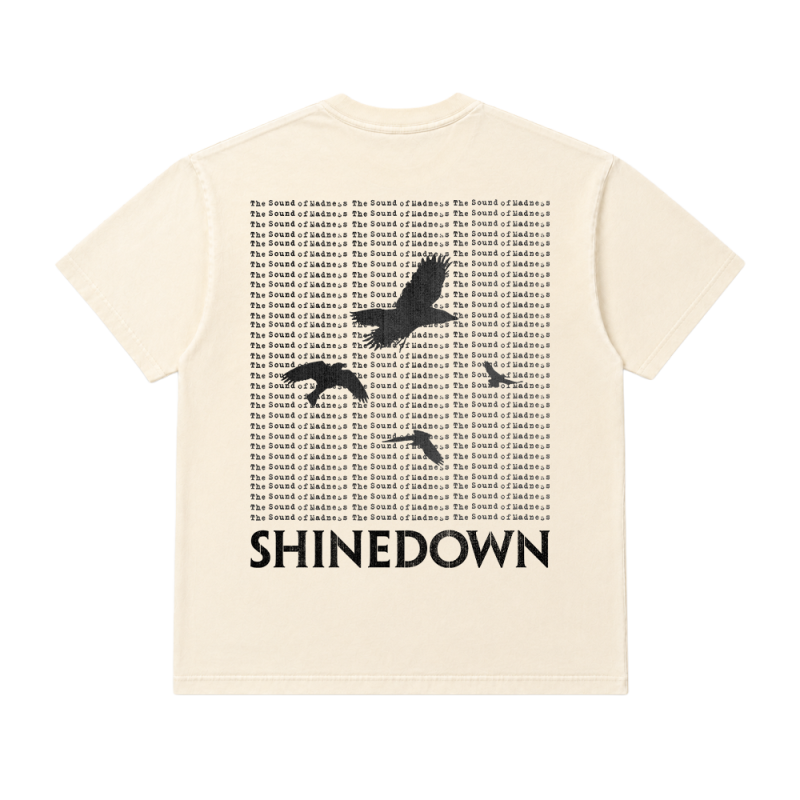 SOUND OF MADNESS CREAM TSHIRT by Shinedown